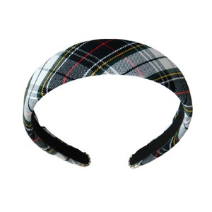 Navy, White & Red Plaid 1.5&quot; Headband  - School Uniform Headbands, Plaid Headbands, Marymount Plaid, School Plaid Headbands, School Plaid 8B