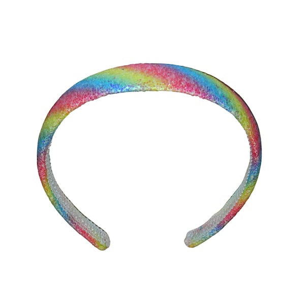Girl's Brights Glitter Headband  - Girl's Glitter Headband, Glitter Headbands, Rainbow Headbands, Girl's Headbands, Girl's Princess Headband