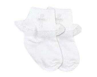 baby girl christening socks
