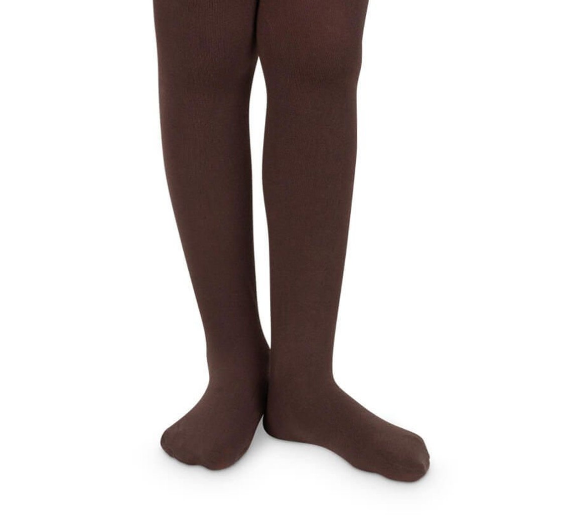 Girl's Brown Microfiber or Pima Cotton Tights School Etsy
