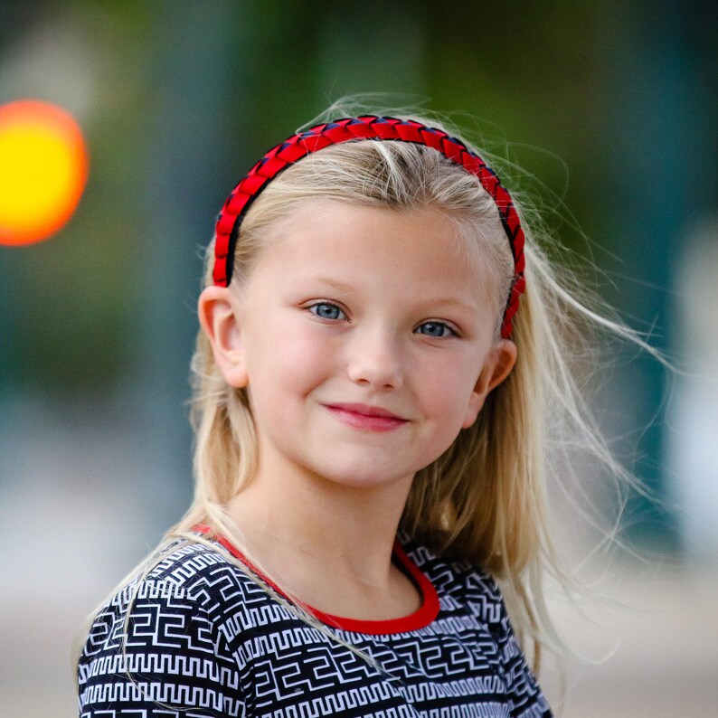 Navy & Red Braided Headband School Uniform Headband School Etsy