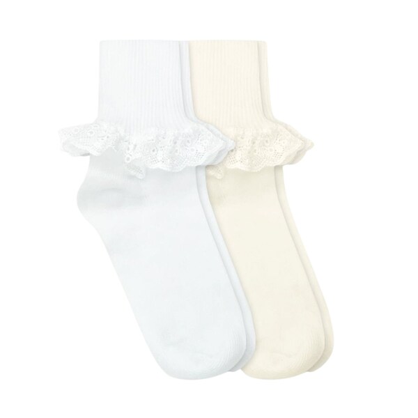 White or Ivory Chantilly Lace Socks - Girl's Dress Socks, White Lace Socks, Ivory Lace Socks, 1st Communion, Girl's Special Occasion Socks