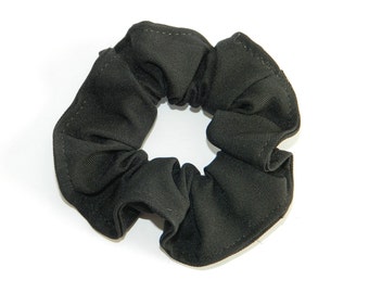 Black Hair Scrunchie - School Uniform Scrunchie, Black Scrunchie, Uniform Scrunchie, Hair Scrunchie, Solid Black Scrunchie, Scrunchie