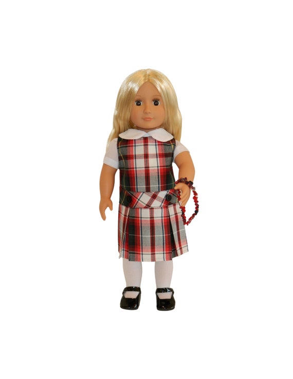 Green White & Red Plaid Doll Uniform Set 18 Inch Doll Etsy