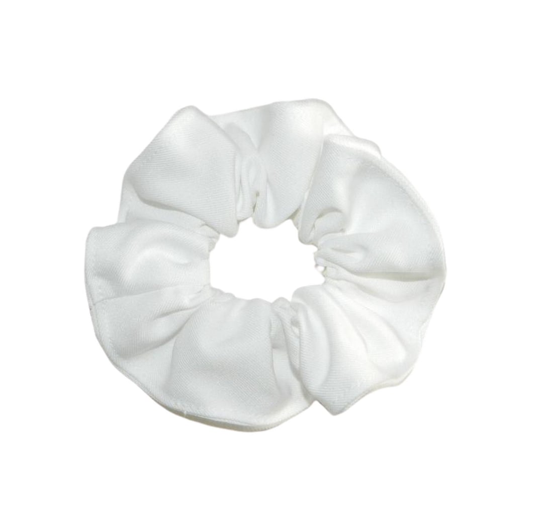 【DAISY SYNDROME】ESSENTIAL SCRUNCHIE white White Hair Scrunchie - School Uniform Scrunchie, White