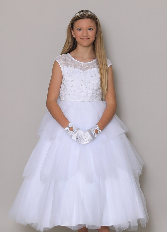 Iris flower top girl dresses