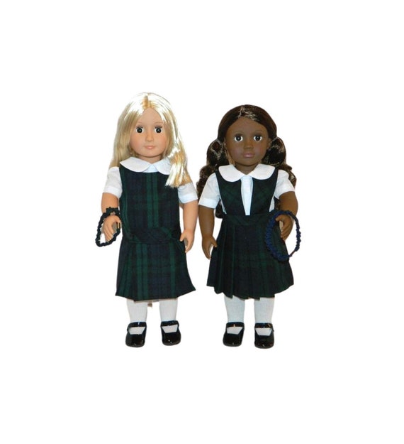 Black Watch Plaid Doll Uniform Set 18 Inch Doll Uniform Plaid Doll Uniform AG Plaid Doll Uniform Doll School Uniform Black Watch Plaid Etsy
