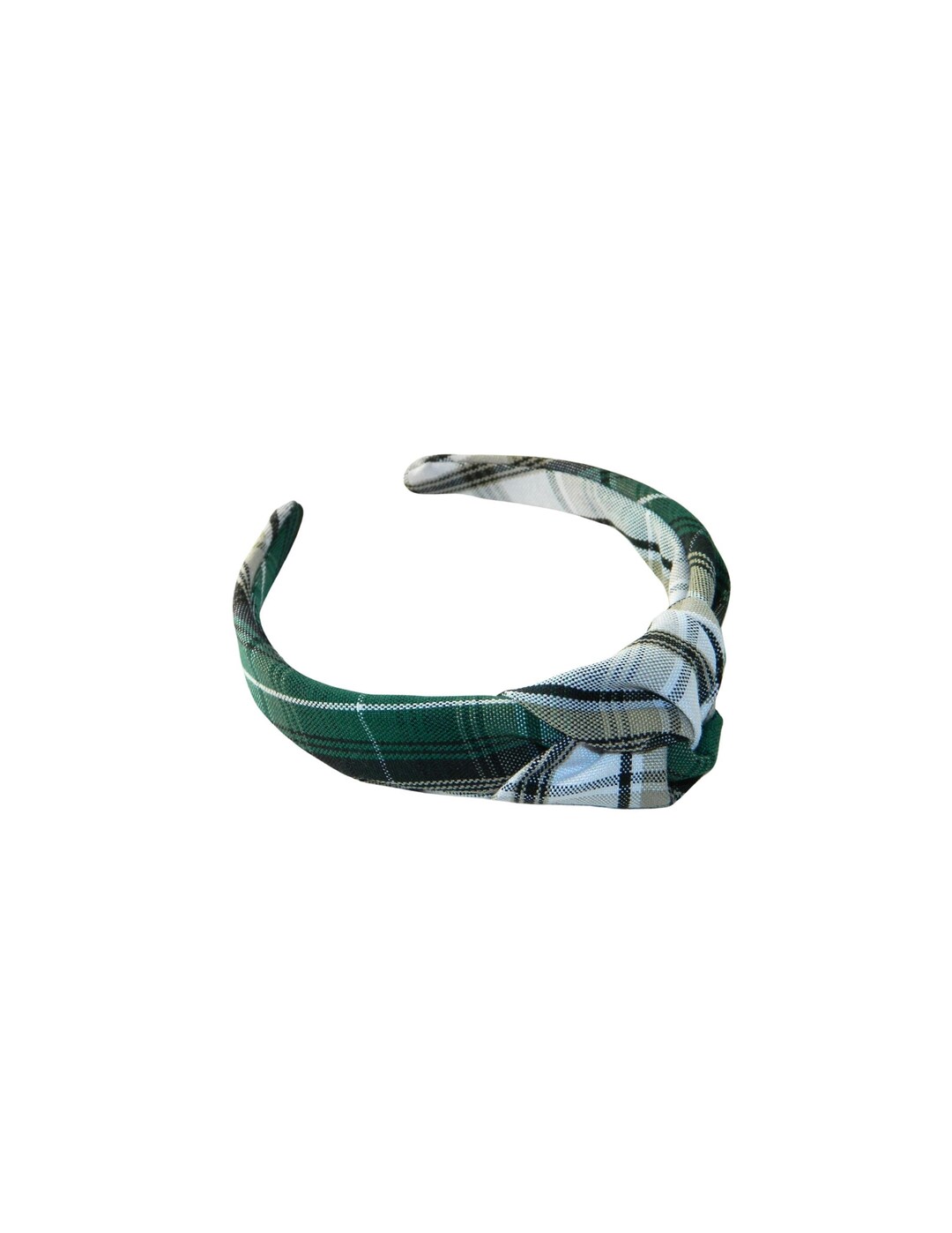 Barbour Olive and Navy Plaid Knot Headband Barbour Tartan Headband - Classic Tartan - Womenswear from  main image 4