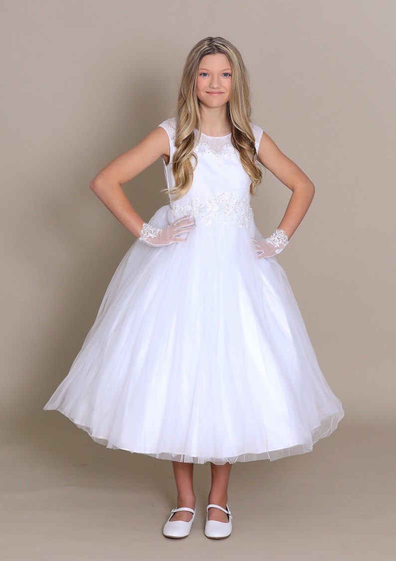 Maeve White or Ivory Communion Dress Ivory Communion Dress 1st Communion Dresses Flower Girl Dresses Communion Dresses First Communion