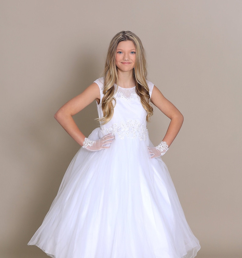 Maeve White or Ivory Communion Dress Ivory Communion Dress 1st Communion Dresses Flower Girl Dresses Communion Dresses First Communion