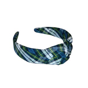 Plaid 400 Top Knot Headband - School Uniform Plaid Headbands, Plaid Headbands, Plaid 400, School Plaid Headbands, Plaid Top Knot Headbands