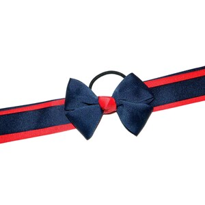 Navy & Red Ponytail Holder - School Uniform Ponytail Holder, School Uniform 36, Navy and Red Ponytail Holder, Plaid 36, Hamilton Plaid