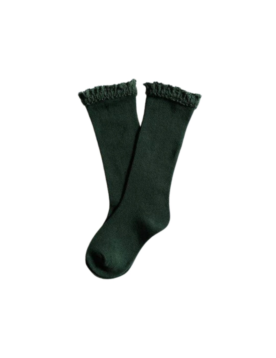 Hunter Green Lace Top Knee High Socks School Uniform Socks Etsy