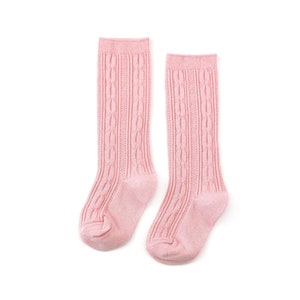 Bubblegum Pink Knee High Socks Hand Dyed Pink Toddler Knee 