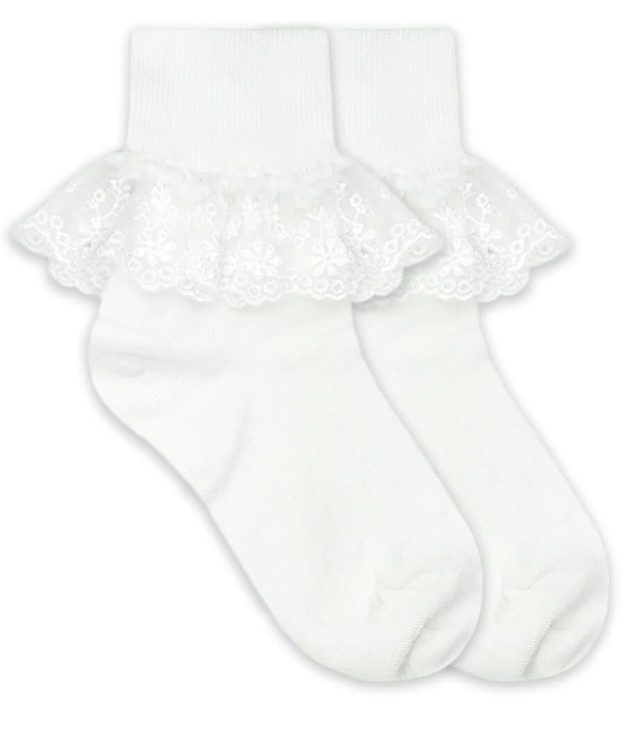 White or Ivory Fancy Lace Socks Girl's Dress Socks Etsy