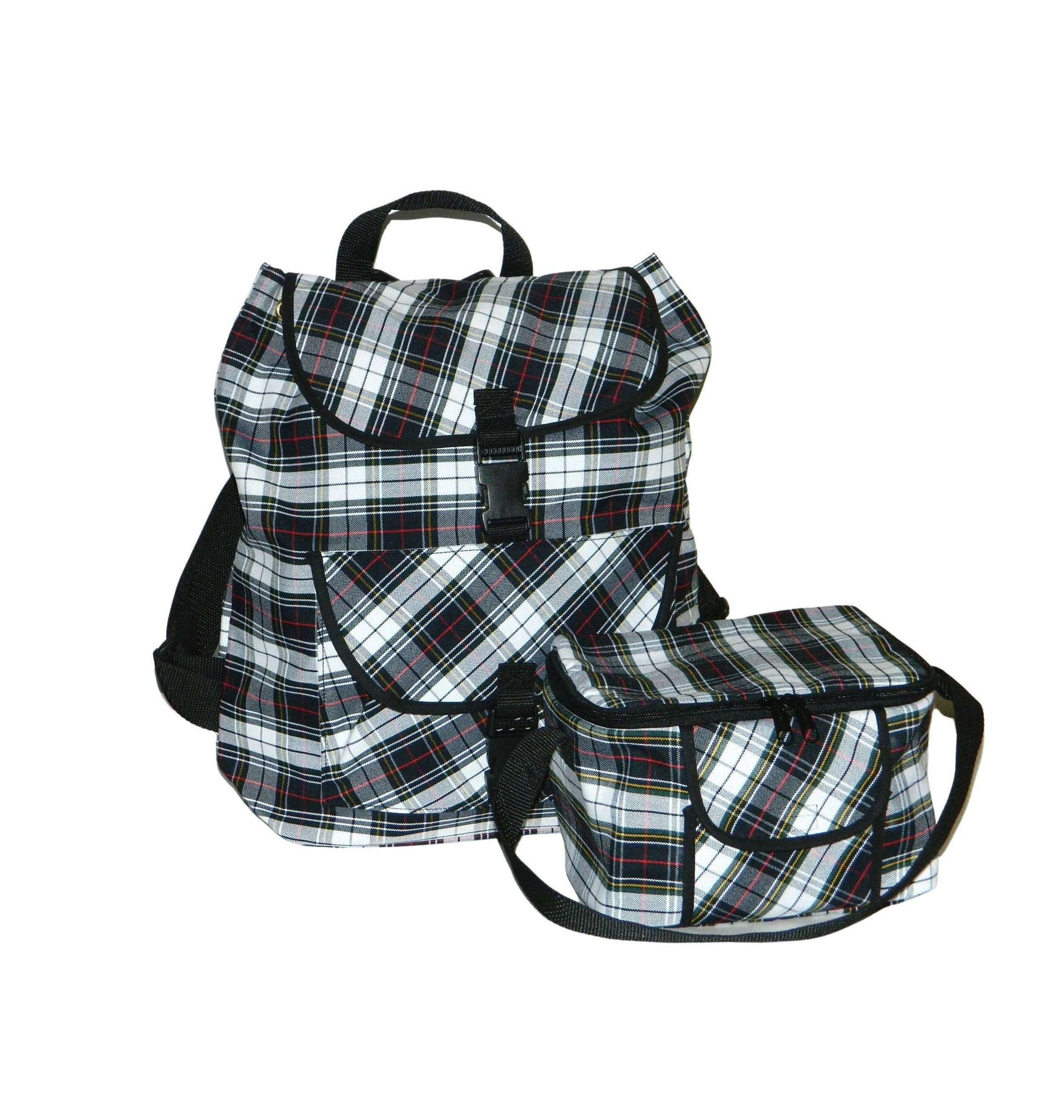 Navy White \u0026 Red Plaid Backpack Plaid 