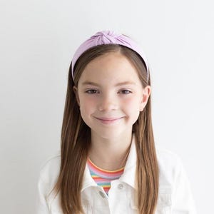 Lavender Top Knot Headband - Lavender Headbands, Girl&#39;s Top Knot Headbands, Girls Purple Headbands, Top Knot Headbands, Knotted Headbands