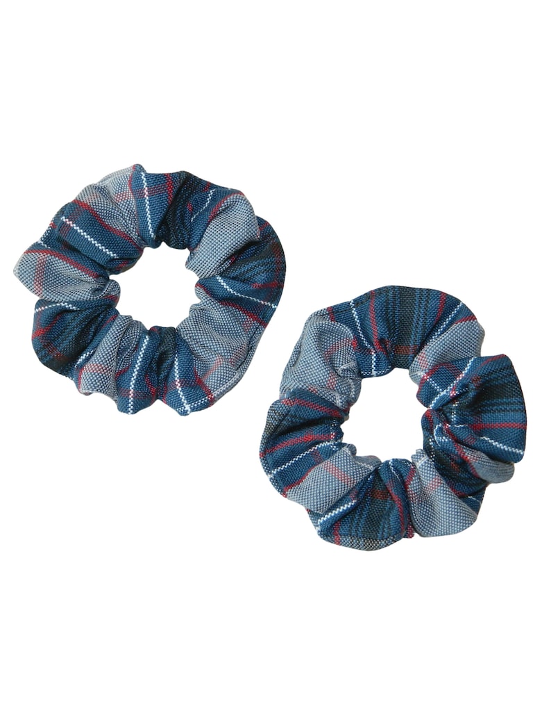 Navy Gray Red Plaid 53 Or 82 Pigtail Scrunchies School Plaid 82 navy-gray-red-plaid-53-or-82-pigtail-scrunchies-school-plaid-82