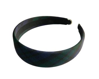 Black Watch Plaid 79 1.5&quot; Headband - School Uniform Plaid Headband, Blackwatch Plaid, Black Watch Headband, Plaid Headbands, School Plaid 79