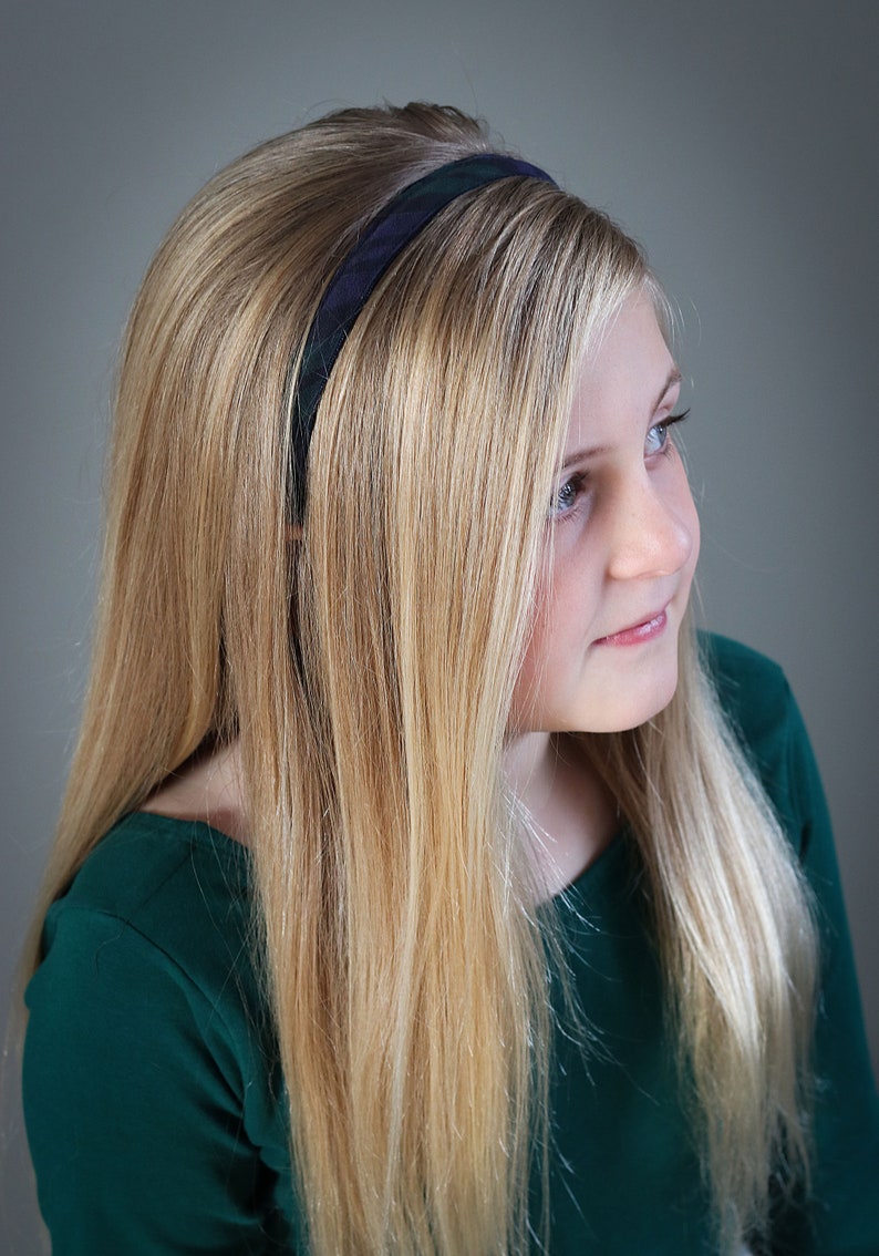 black plaid headband