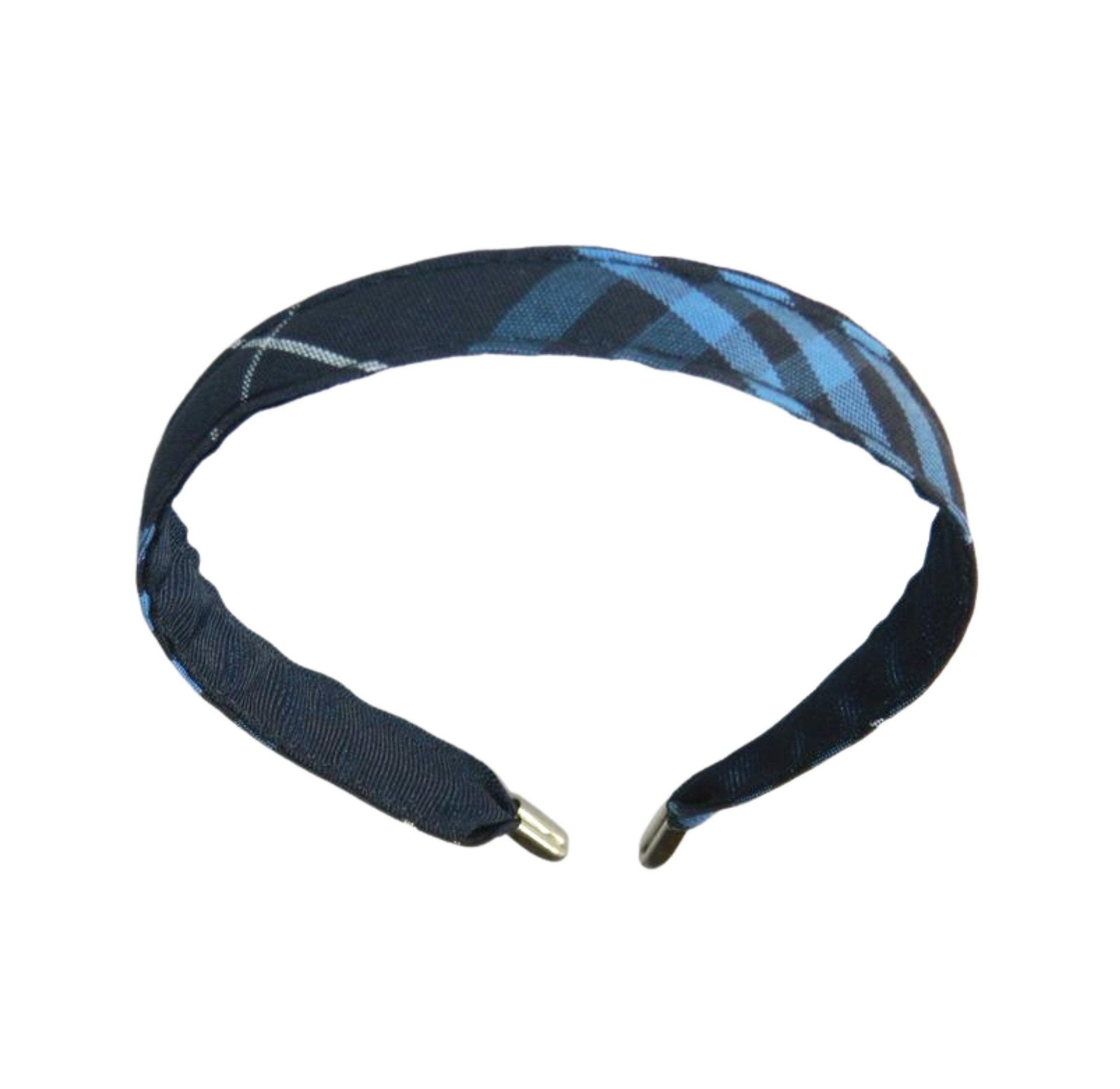 Navy & Blue Plaid Thin Headband School Uniform Headbands Etsy UK