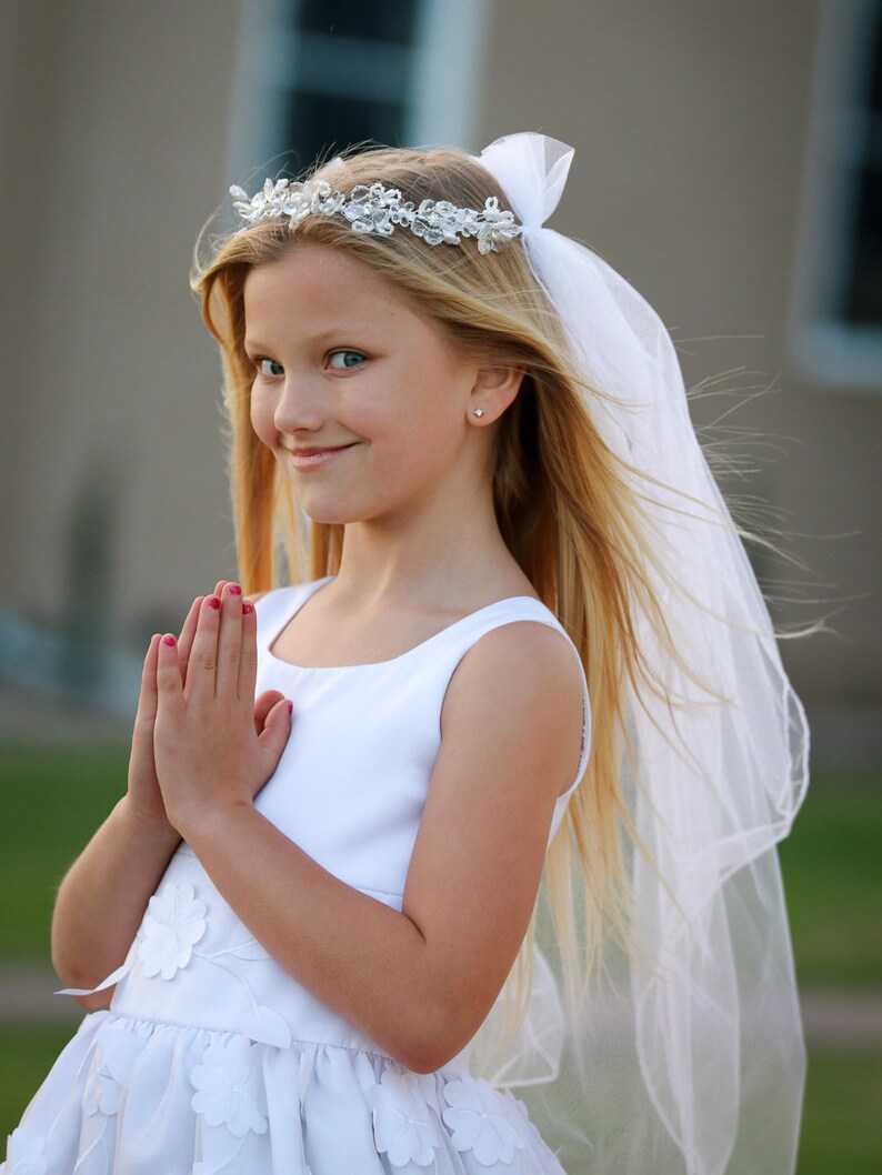 Phoebe First Communion Veil Veil First Communion First Etsy