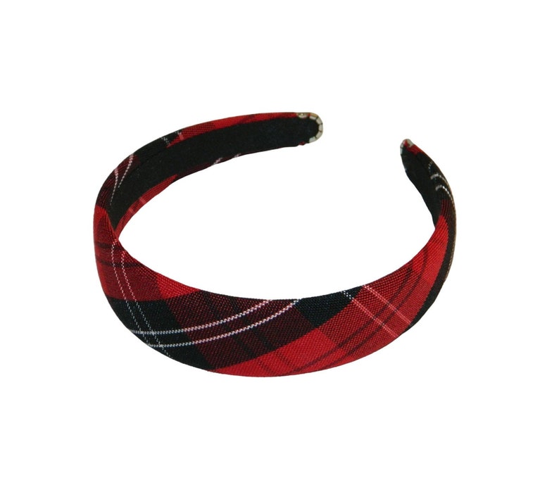 Red & Black Plaid 1.5 Headband School Uniform Etsy