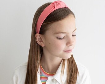 Coral Pink Knot Headband Hair Accessory for Adults and  display picture 2