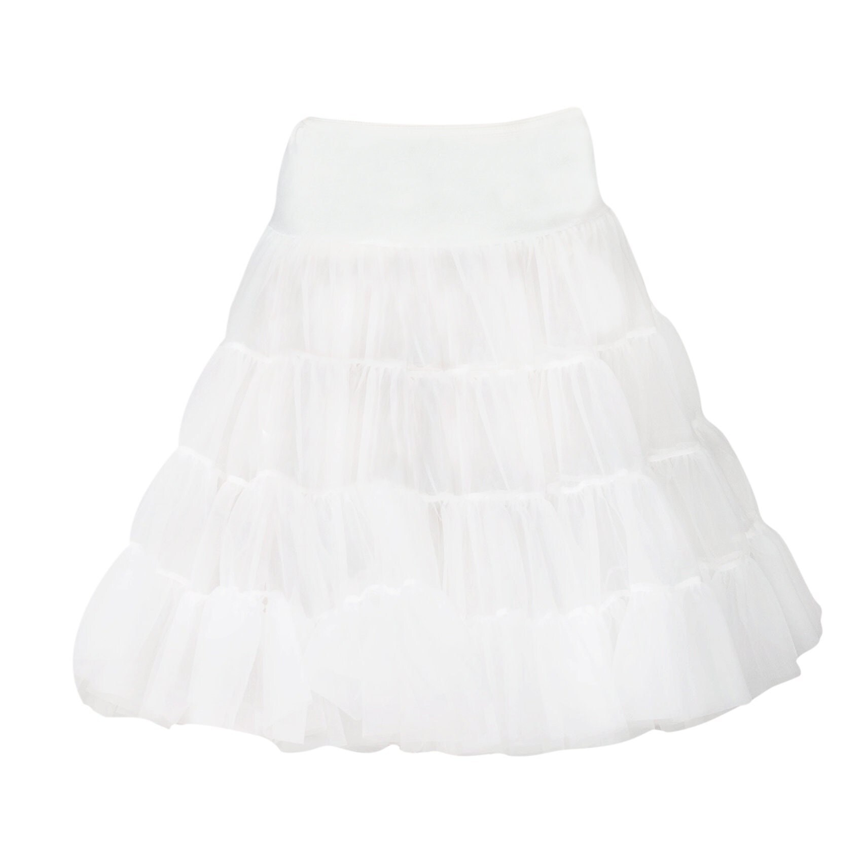 Buy Miss Model Candyland Petticoat Dress for Girls - Underdress and Kids  White Full Slip Poodle Skirt Perfect for Formal Dress, White, 2 at