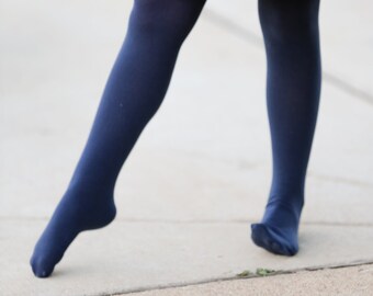 Girls Black, Grey and Navy School Tights