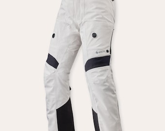 REVIT Poseidon 3 GTX motorbroek | Gore-Tex waterdichte toerbroek van textiel | Zwart en zilver | Adventure-rijkleding voor heren