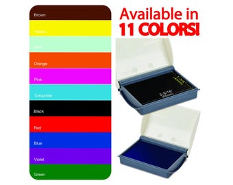Extra Small Stamp Pad, Refillable Ink Pad for Rubber Stamp, Craft Use (1-3/4" x 2-9/16")