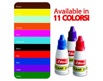 Stamp Pad Refill Ink, Water-Based for Rubber Stamps, Craft Use (1oz Bottle)