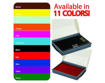 Small Stamp Pad, Refillable Ink Pad for Rubber Stamp, Craft Use (2-1/4" x 3-1/2")