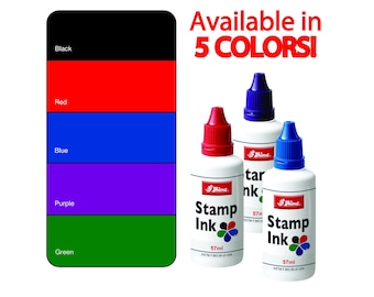 Stamp Pad Refill Ink, Water-Based for Rubber Stamps, Craft Use (2oz Bottle)