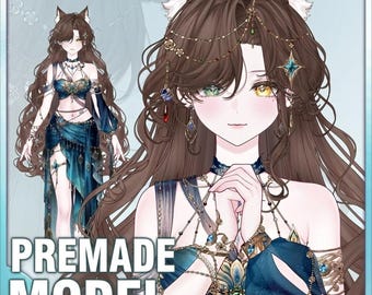 Princess of the Western Regions Live2D VTuber Model | Fantasy Fox Girl Avatar for VTube Studio