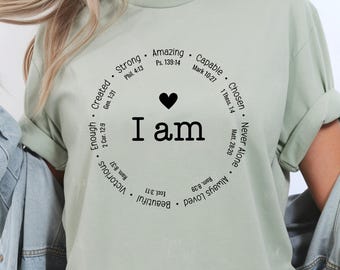 Comfort Colors® I Am Inspiration Religious T Shirt, Motivational Faith Shirt, Christian Inspiration Tee, Inspirational Bible Shirt