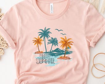 Hello Summer Shirt, Summer Vibes Tee, Kids Summer Shirt, Beach Vacation Tee, Sunshine Shirt