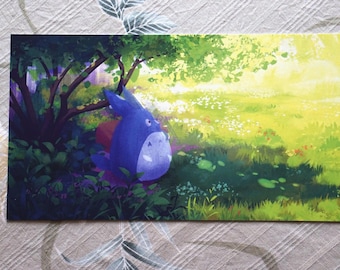 Totoro Garden Art Print