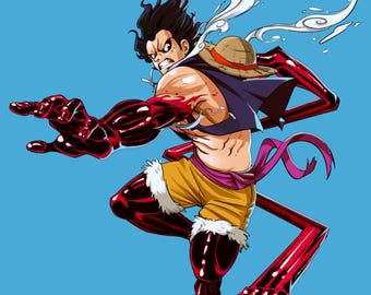 One Piece Luffy Gear 4 Snakeman Vinyl Sticker
