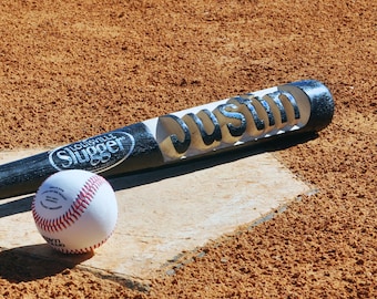 Bate de béisbol Louisville Slugger personalizado auténtico - Natural Sports Little League tallado en madera, regalo de cumpleaños, regalo de Navidad para el equipo