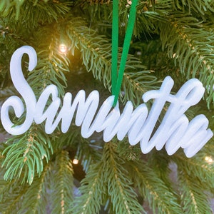 Ornement de nom en acrylique ou en bois - Ornement en bois Ornement acrylique Cadeau de Noël Personnalisé Laser Cut Acrylique Cadeau en bois