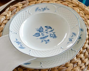 Service de vaisselle bleu Val bleu Villeroy Boch | Vaisselle en porcelaine allemande bleue et blanche