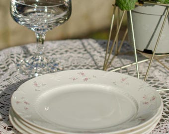 Ensemble de 4 assiettes à fleurs Villeroy Boch Prado en porcelaine allemande vintage