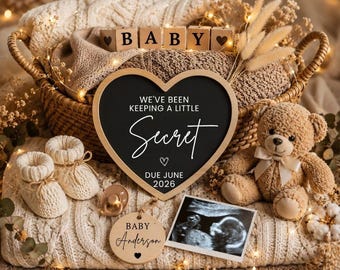 Boho Pregnancy Announcement Digital, Neutral Baby Reveal, Editable baby Announcement Template, Minimalist Pregnancy reveal Social Media