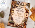 Wizards Witches Birthday Invitation, Magical School Wizardry Birthday Party Invitation, Editable Invite Printable Template Digital MWW014