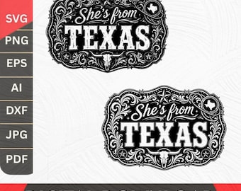 She's From Texas SVG PNG, Texas Graphic, Funny Saying, Women's Shirt Design, Western Shirt Design, Trendy Choosin Texas svg, Cricut