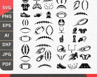 Fußball-SVG-Bundle, Fußball-PNG, Fußball-Namen-SVG, Fußballmannschafts-SVG, Sport-Silhouette, Monogrammrahmen (Digitaler Download)