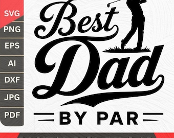 Bester Vater Durch Par SVG PNG, Golf Shirt Grafik svg, Sublimationsdatei, lustiger Dad Golfer Design, digitaler Download
