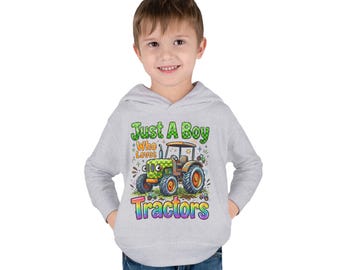 Nur ein Junge, der Traktoren liebt Kleinkind Hoodie, niedlicher Traktor Design, Geschenke für Jungen, Bauernhof, Landwirtschaft